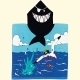 Badeponcho Capt'n Sharky