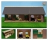 Pferdestall aus Holz mit Garage